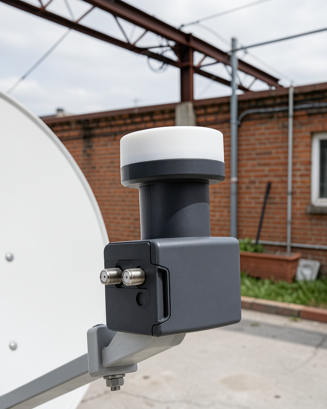 Twin LNB Çift Çıkışlı Uydu Anten LNB 4K Ultra HD Ku Band 0.1 dB