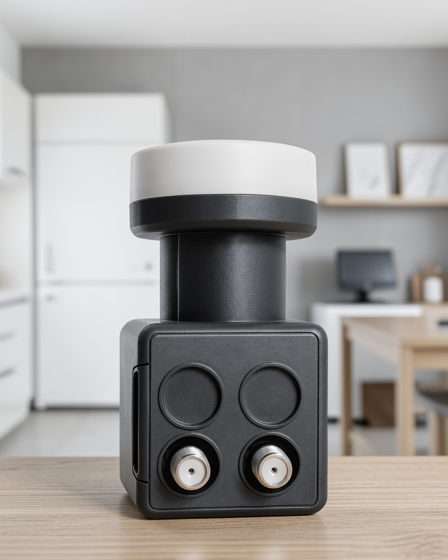 Çift Çıkışlı Twin LNB 4K Ultra HD Uyumlu Ku Band Uydu Anten Başlığı 0.1 dB
