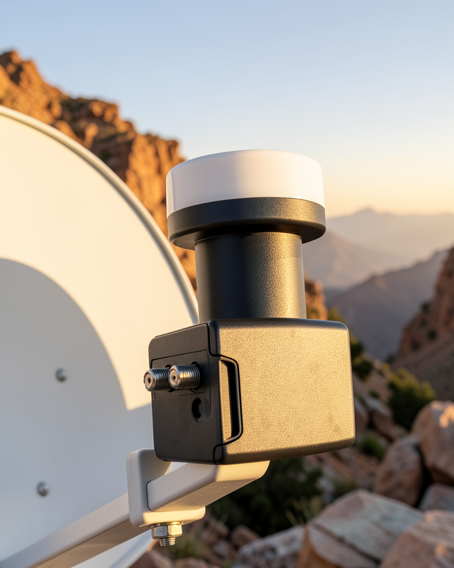4K Ultra HD Twin LNB Çift Uydu Çıkışlı Ku Band Çanak Anten LNB 0.1 dB
