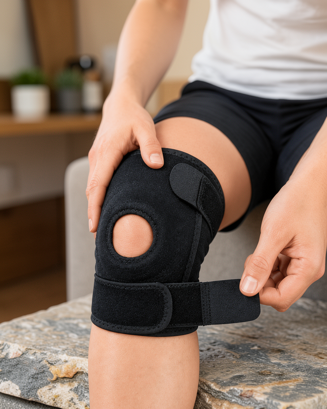 Açık Patella Dizlik Diz Kapağı Destekli Ayarlanabilir Cırtlı Sporcu Dizliği