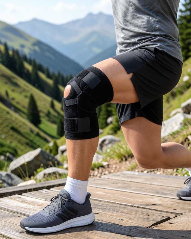 Ligamentli Dizlik Açık Patella Yan Destekli Ayarlanabilir Bantlı Sporcu Dizliği