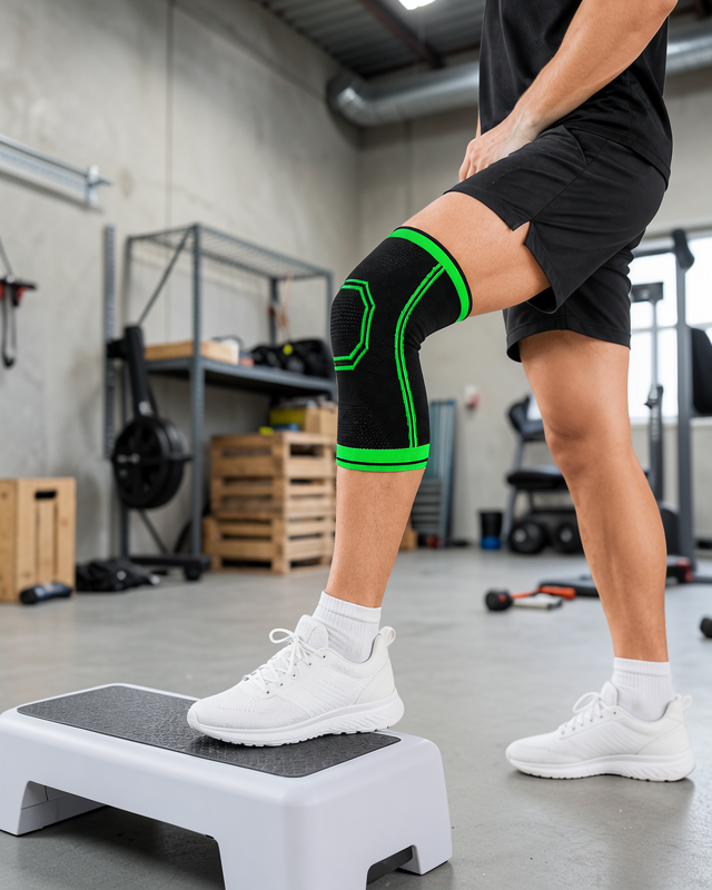 Diz Destekleyici Örme Dizlik Esnek Nefes Alabilen Spor Fitness Yürüyüş Dizliği