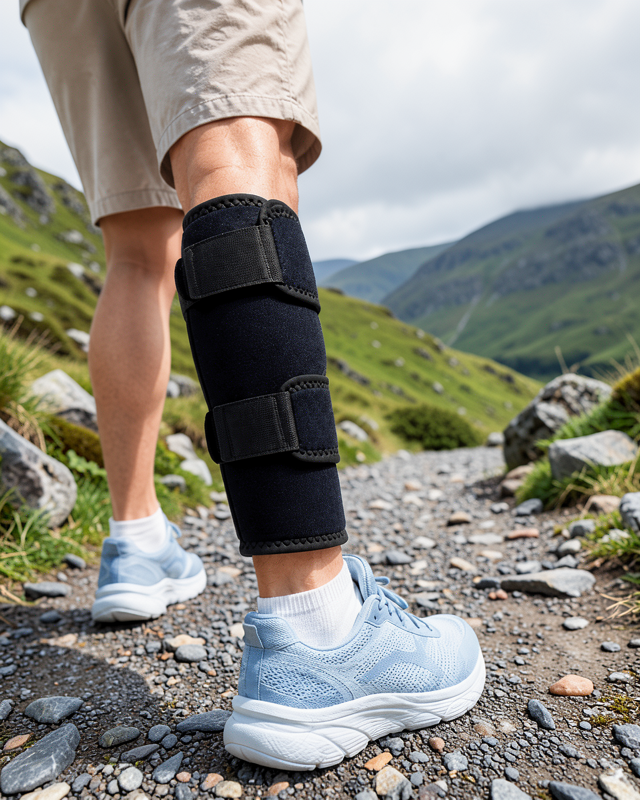 Alt Baldır Destekliği Çift Sabitleme Bantlı Ayarlanabilir Spor Baldırlığı