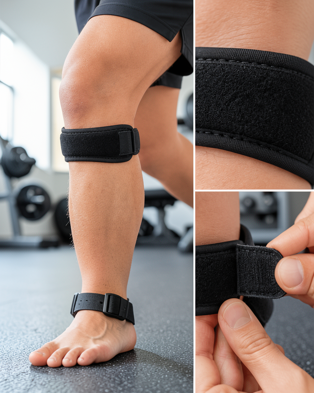 Ayarlanabilir Tendon Destek Bandı Diz Altı Spor Koşu Yürüyüş Bandı