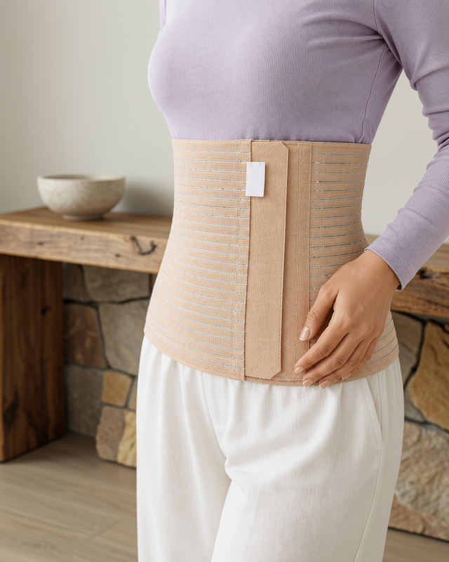 26 cm Abdominal Korse Doğum Sonrası 4 Kademeli Ayarlanabilir Karın Bel Korsesi