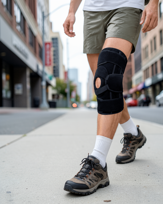 Ligamentli Patella Dizlik Silikon Pedli Yan Destekli Ayarlanabilir Sporcu Dizliği