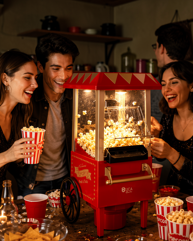 Yağsız Popcorn Makinesi Hızlı Sıcak Hava Mısır Patlatıcı Ev Tipi Kullanım