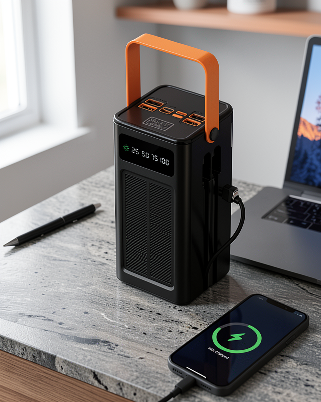 Güneş Enerjili Hızlı Şarj Powerbank Taşınabilir Yüksek Kapasiteli 80.000