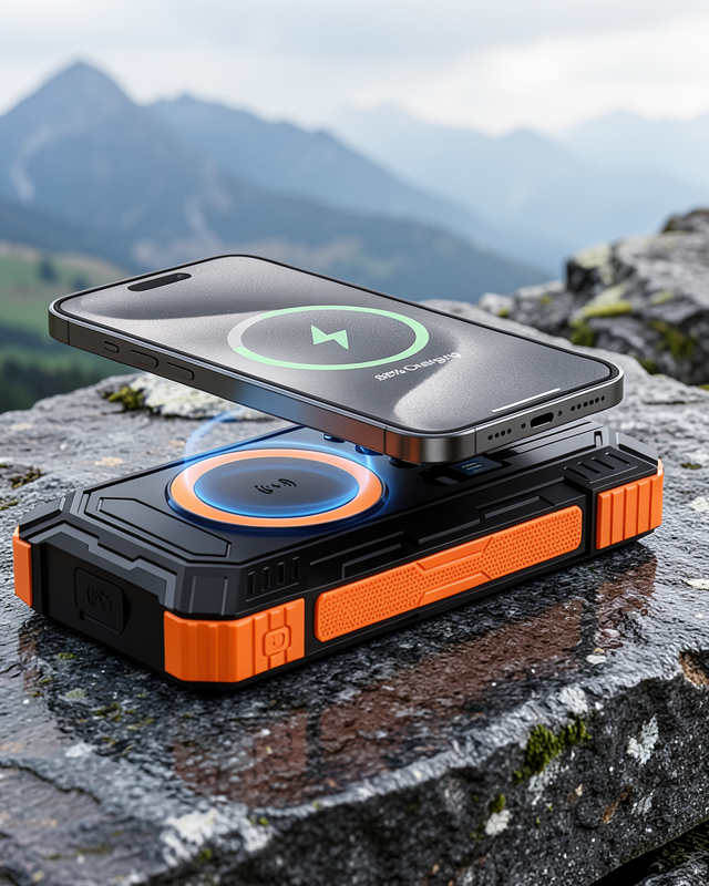 Güneş Enerjili Powerbank 20000 mAh Kablosuz ve Hızlı Şarj Destekli Taşınabilir Şarj Cihazı