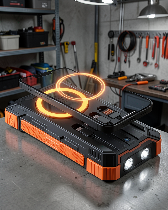 Solar Destekli Powerbank 20000 mAh Yüksek Kapasiteli Kablosuz Şarjlı Taşınabilir Batarya