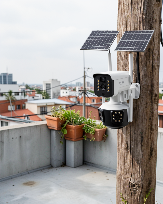 Güneş Enerjili Çiftlik Kamerası 9MP 4G SIM Kartlı Solar Güvenlik Kamerası