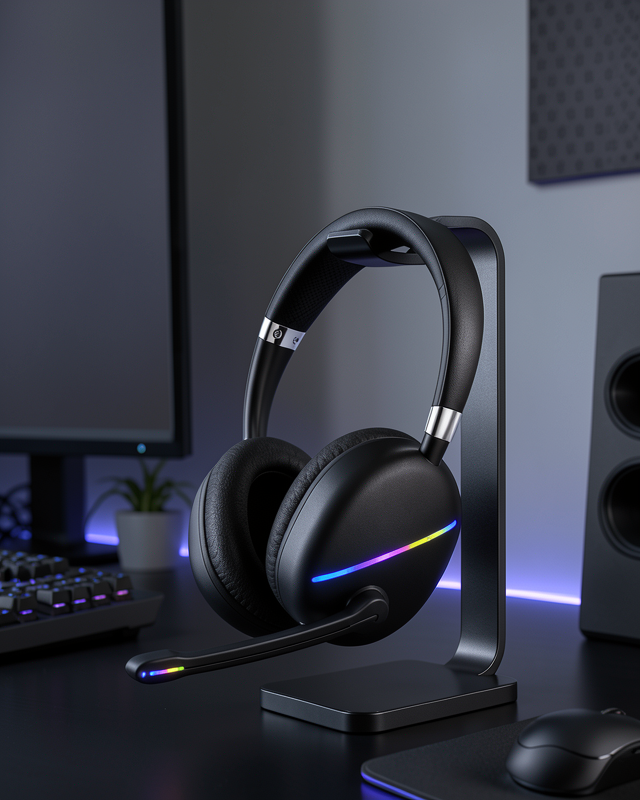 Kablosuz Bluetooth 5.0 Kulaklık RGB Işıklı Tasarım