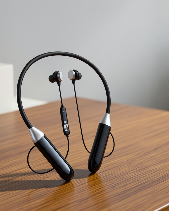 Mikrofonlu Boyun Bantlı Bluetooth Kulaklık Kablosuz Bağlantılı Ses ve Müzik Kontrollü Kulak İçi Kulaklık