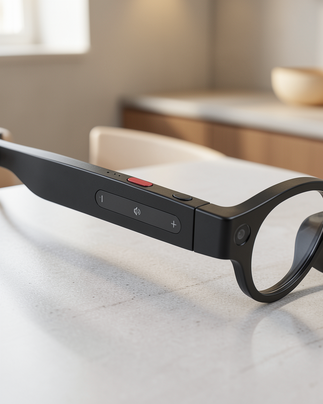Siyah Kameralı Akıllı Gözlük AI Görüntü Tanıma Bluetooth Müzik Telefon Görüşme Dokunmatik Kontrollü