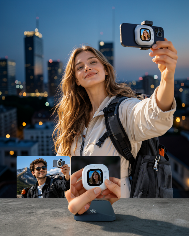 Dahili Bataryalı Kablosuz Selfie Fotoğraf Ekranı