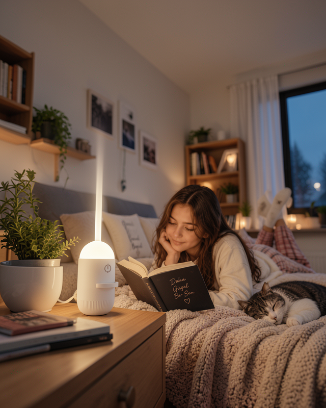 Çocuk Odası İçin Yıldızlı Gökyüzü Projeksiyon Gece Lambası