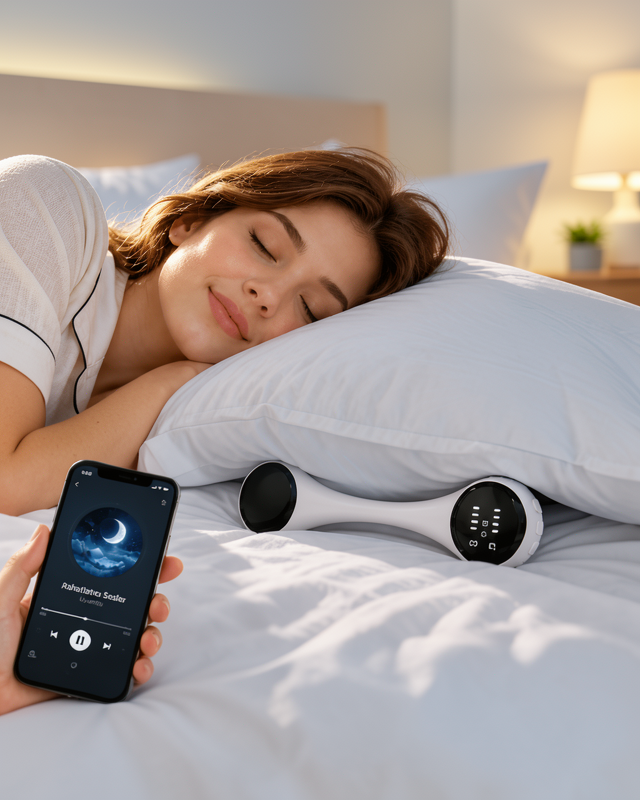 Yastık Altında Kullanılan Bluetooth Uyku Hoparlörü Sessiz Alarm Rahatlatıcı Sesler ve 8 Saat Kesintisiz Müzik