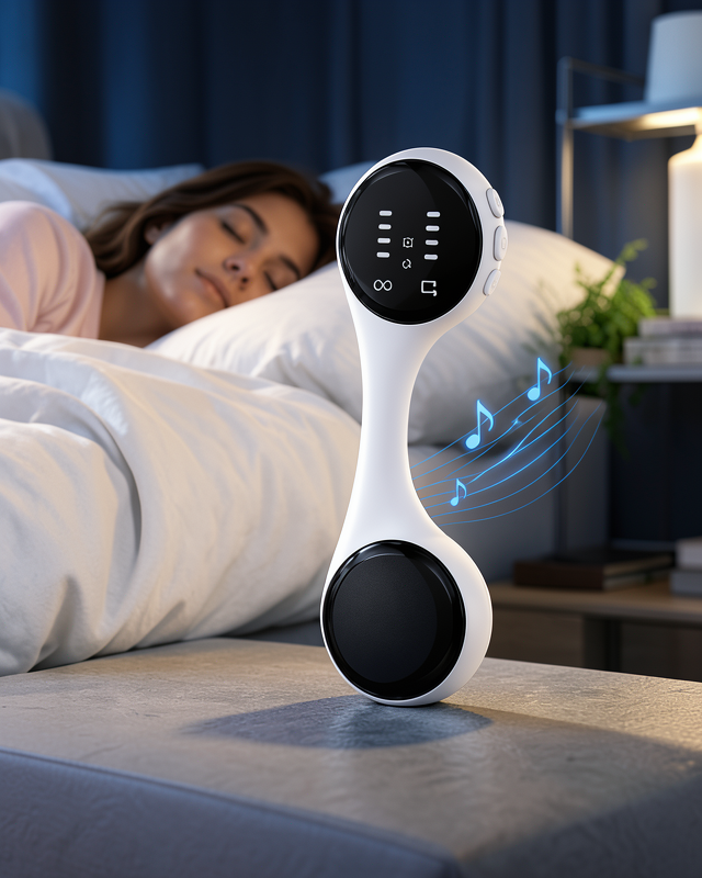 Sessiz Alarm Bluetooth Uyku Hoparlörü Yastık Altı Kullanım Rahatlatıcı Sesler 8 Saat Kesintisiz Müzik