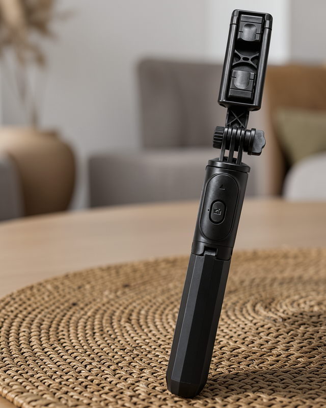 Bluetooth Kumandalı Katlanabilir Selfie Çubuğu ve Telefon Tutucu