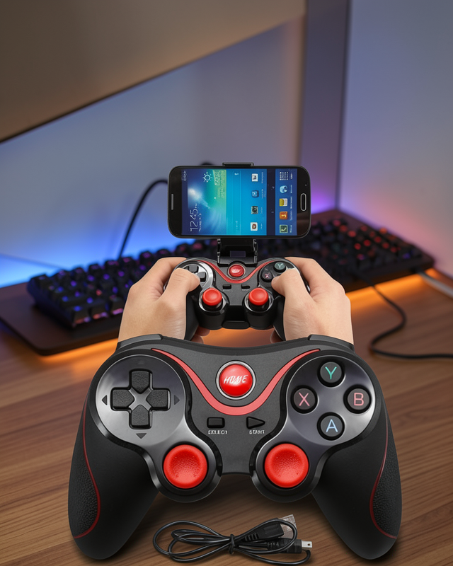Game Stick Android Uyumlu Gamepad X3 Standlı Oyun Kolu Bluetooth Bağlantılı