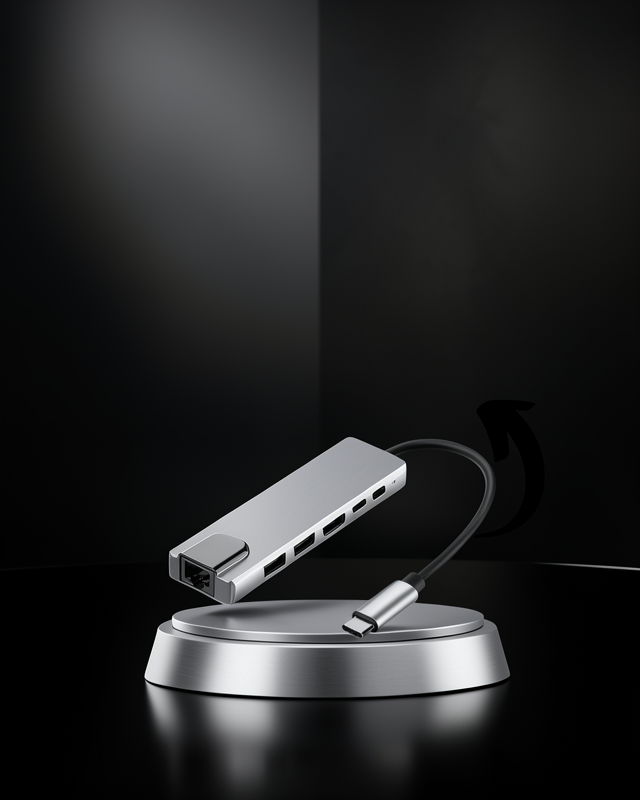 Macbook Pro/air Uyumlu USB Type-C 8 In 1 Hub Dönüştürücü Çevirici Çoklayıcı USB Hdmı Micro Sd 8 Girişli