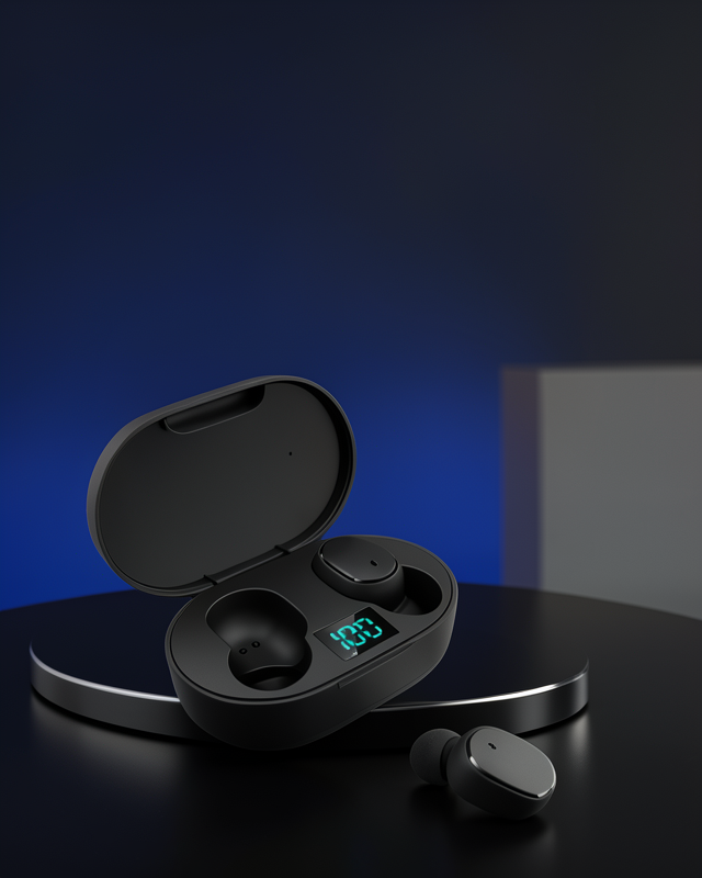 Kulaklık Dijital Göstergeli Bluetooth Bağlantılı Kablosuz Kulak İçi Mikrofonlu Dokunmatik Kontrol
