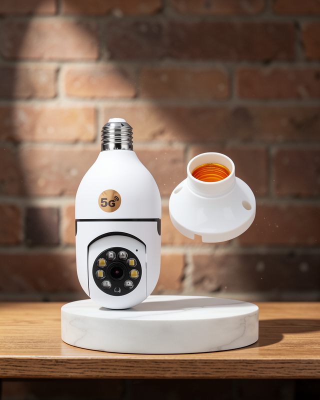 Akıllı Kamera Wifi Kamera Duylu Ampul Görünümlü 360 Derece Dönebilen Ev Kamerası