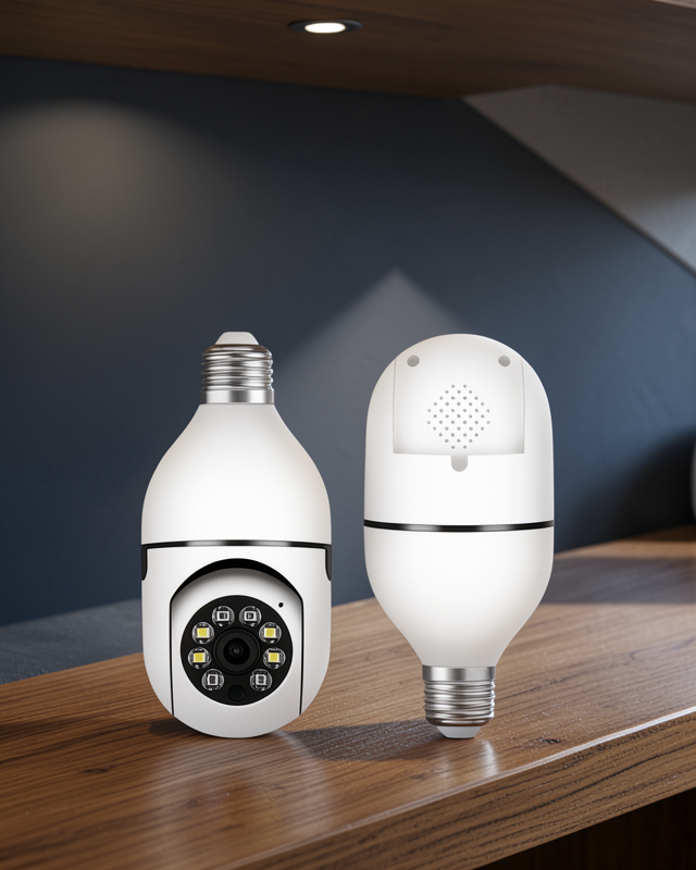 Ev Kamerası Wifi Kamerası Gece Görüşlü Akıllı Ampül Kamera