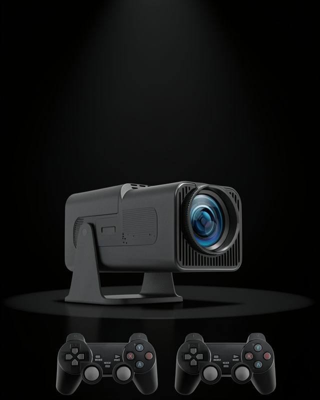 Çift Kollu Projeksiyon Taşınabilir Game Projektör Full Hd 1080P 4k Projeksiyon Gamepad