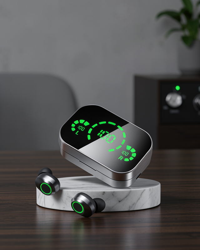 Yeni Nesil Bluetooth Kulaklık Çağrı Cevaplayabilen Dijital Göstergeli Powerbankli