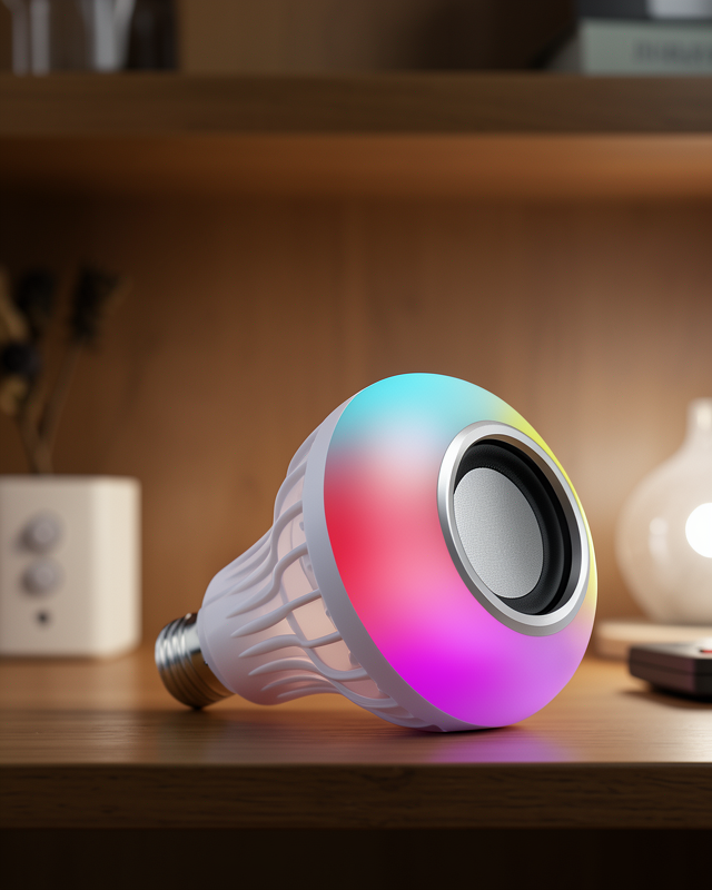 Bluetooth Hoparlör Akıllı Rgb Led Işık Renk Değiştirme Ses Bombası Ampül Görünümlü
