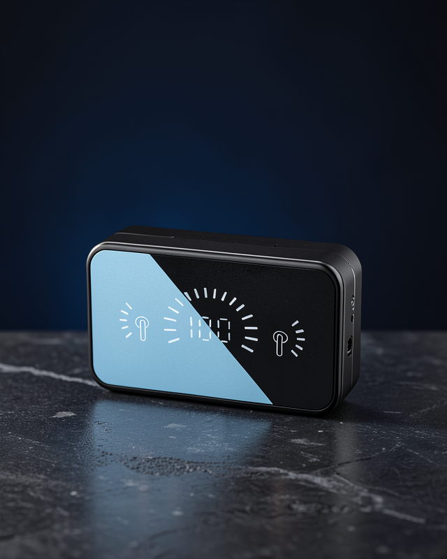 Powerbankli Bluetooth Kulaklık Yüksek Ses Aynalı Çift Dijital Gösterge Ekranı