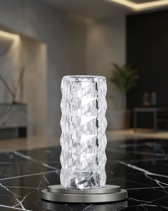 Kristal Lamba Masa Lambası Şarjlı Masa Lambası Dokunmatik Sensör Usb Şarjlı