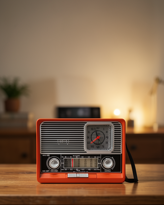 Saatli Fenerli Bluetooth Nostaljik Radyo AUX SD USB Girişli Bluetooth Hoparlör