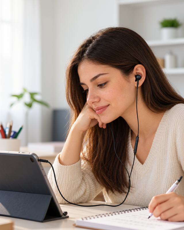 Müzik ve Görüşme İçin Mikrofonlu Siyah Kulaklık