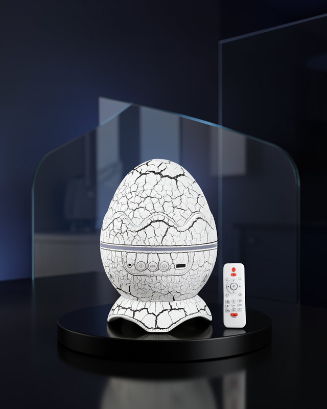 Bluetooth Hoparlör Dinozor Yumurtası Gece Masa Lambası Projektör
