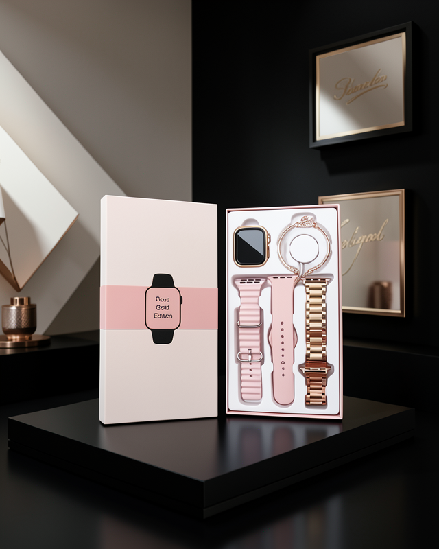 Yeni Nesil Kadın Akıllı Saat Rose Gold Android ve İos Uyumlu