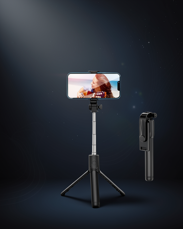 Selfie Çubuğu Tripod Bluetooth Kumandalı Selfie Çubuğu Telefon Tutucu