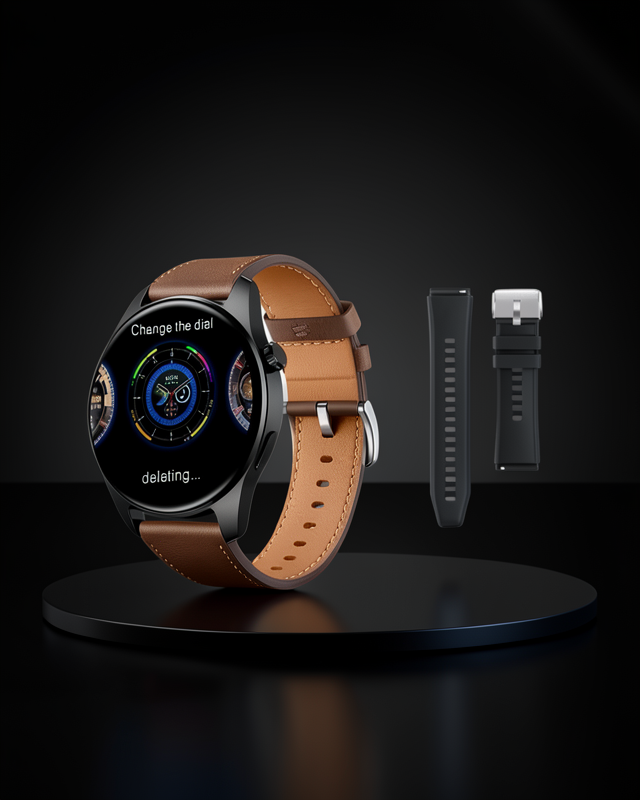 Yuvarlak Kasa 46mm Akıllı Saat Android Ve IOS Uyumlu Uyku ve Sağlık Takibi