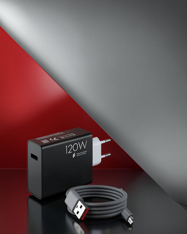 120W Şarj Aleti Hızlı Çift Turbo Şarj Aleti Seti Beyaz