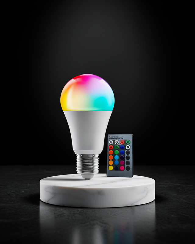 Akıllı RGB Led Ampul Led Uzaktan Kumandalı Renk Değiştiren Ampul