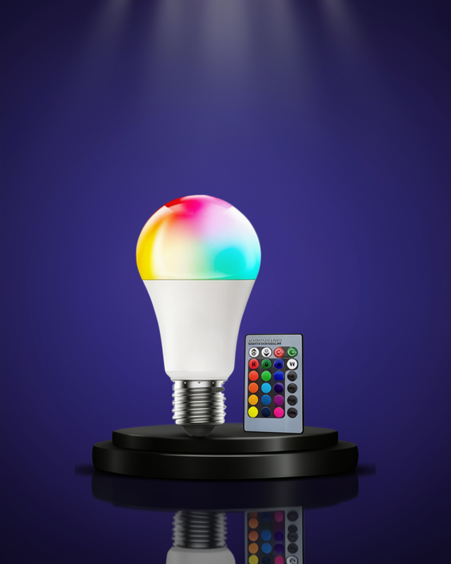 Ayarlanabilir Parlaklık RGB Led Ampul Beyaz Lamba Ve Renkli Ampul