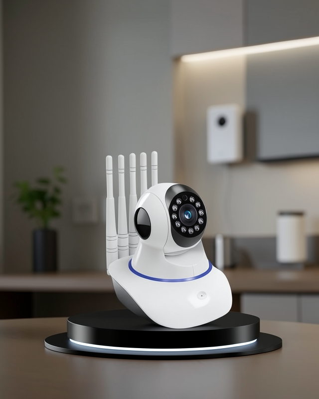 Akıllı Gece Görüşlü Sensörlü Wifi Kamera Telefondan Takip Edilebilir