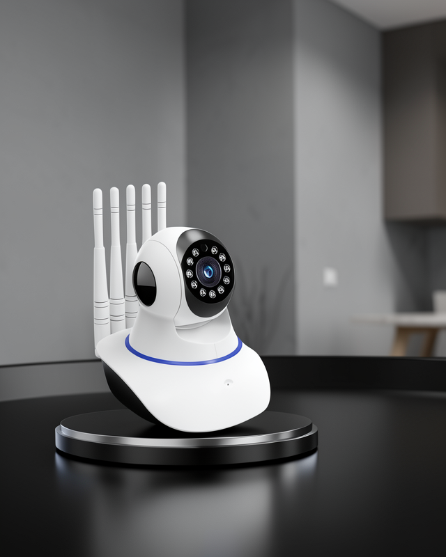 LED Aydınlatmalı 5 Antenli Motorlu 1080P Wifi Kamera Sensörlü