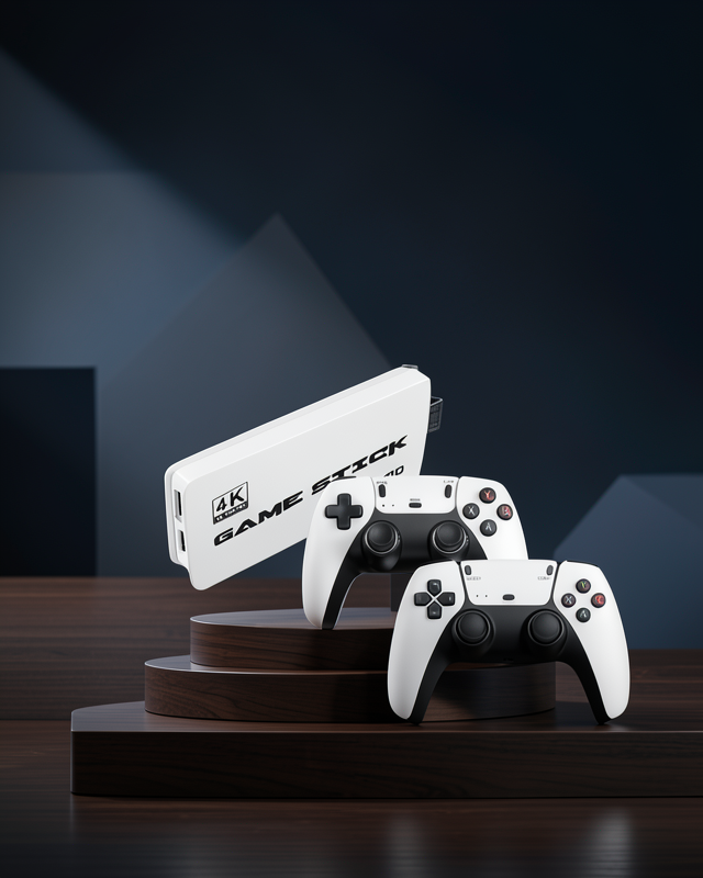 yeni nesil 3D 4K 2000 Oyunlu Game Stick Oyun Konsolu Çift Konsol