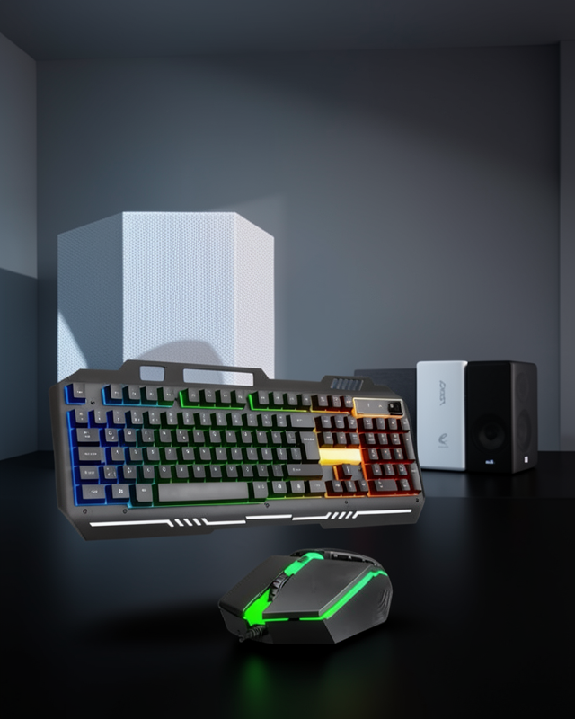 RGB Işıklı Gaming Oyuncu Klavye Q Klavye Mouse Hediyeli