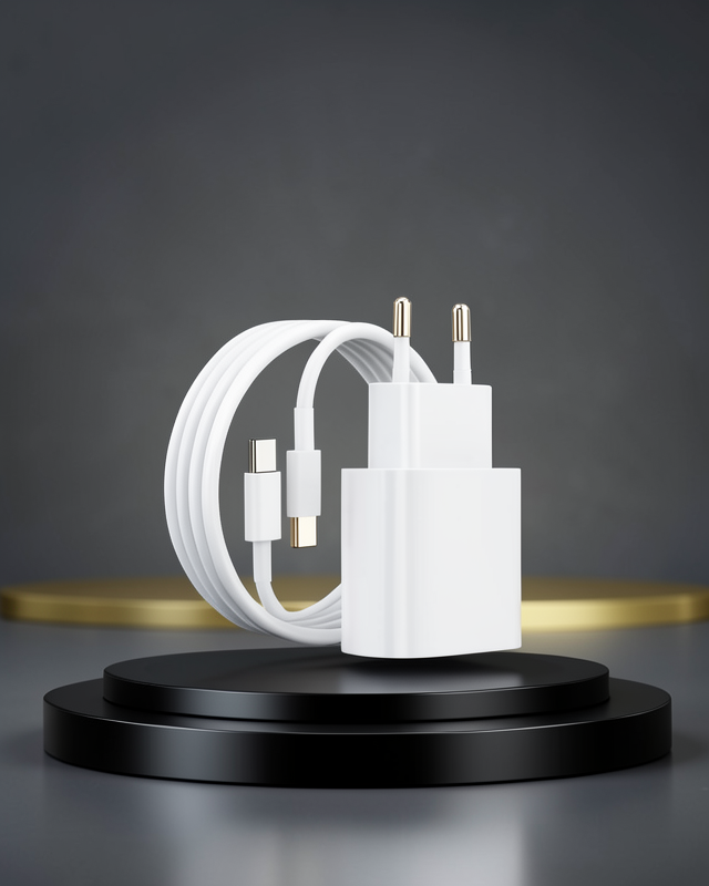 15/Pro/Pro Max 20W İOS Uyumlu Hızlı Şarj Aleti Adaptörlü Beyaz