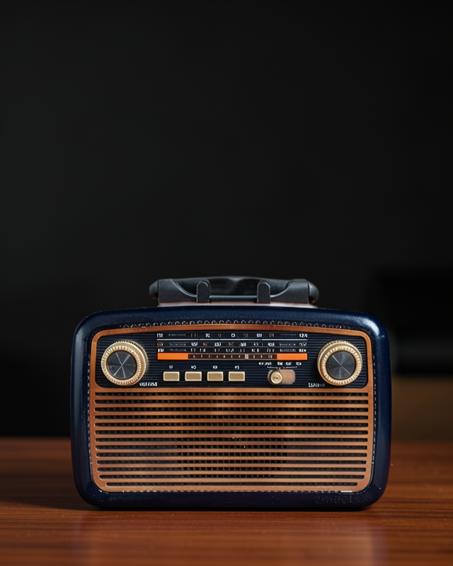 Nostaljik Görünümlü Ahşap Radyo TF SD USB Girişli Led Fener Işıklı