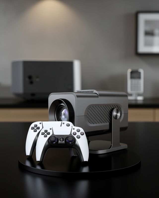4K Android Smart Wi-fi Çift Kollu Projeksiyon Game Box Kumandalı Taşınabilir