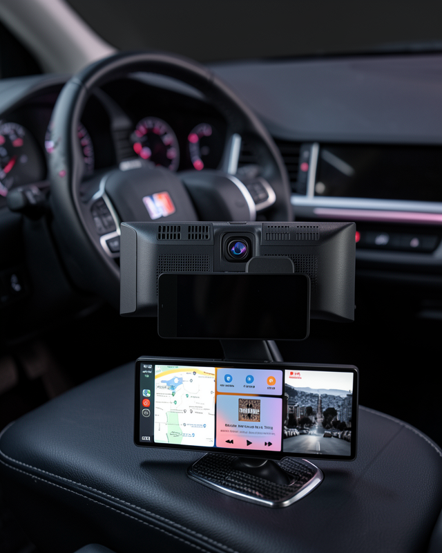 4K 10.2 İnç Çift Kameralı Araç Multimedya Ekranı CarPlay Kablosuz Tüm Cihazlara Uyumlu